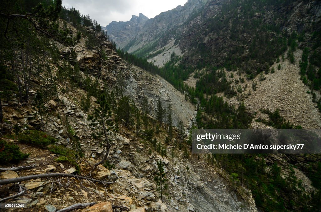 Landslide on the Alps