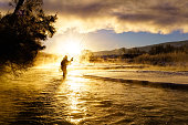Fly Fishing in Winter at Sunrise