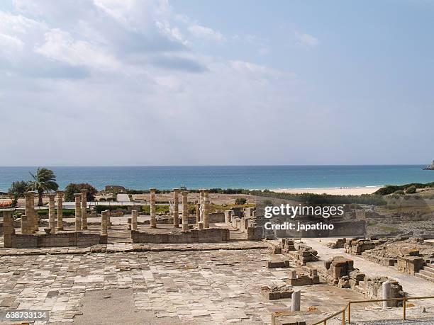 roman village at baelo claudia near tarifa. cadiz - baelo claudia stockfoto's en -beelden