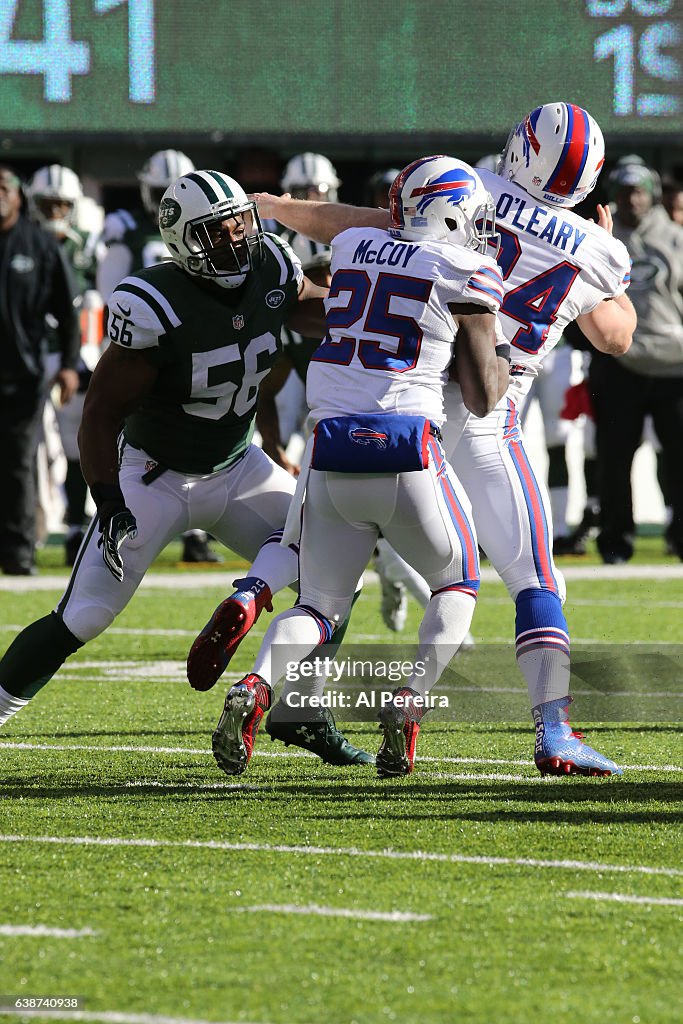 Linebacker Freddie Bishop of the New York Jets has a long gain... News ...