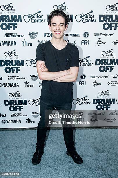 Drummer Elijah Wood attends Guitar Center's 28th Annual Drum-Off at The Novo by Microsoft on January 14, 2017 in Los Angeles, California.