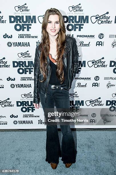 Amanda Hardy attends Guitar Center's 28th Annual Drum-Off at The Novo by Microsoft on January 14, 2017 in Los Angeles, California.