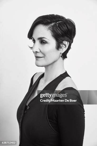 Carrie-Anne Moss from AMC's 'Humans' poses in the Getty Images Portrait Studio at the 2017 Winter Television Critics Association press tour at the...