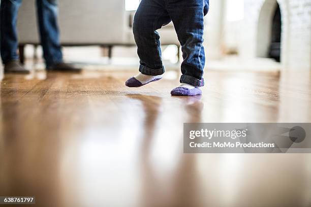 toddler taking 1st steps - primeiros passos imagens e fotografias de stock
