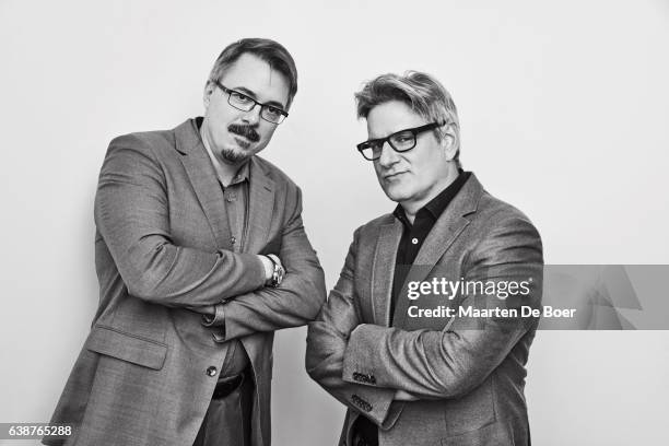 Vince Gilligan and Peter Gould from AMC's 'Better Call Saul' pose in the Getty Images Portrait Studio at the 2017 Winter Television Critics...