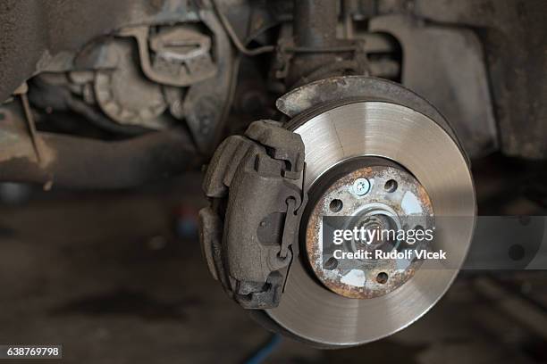 brake disc close up - brake pad stock pictures, royalty-free photos & images