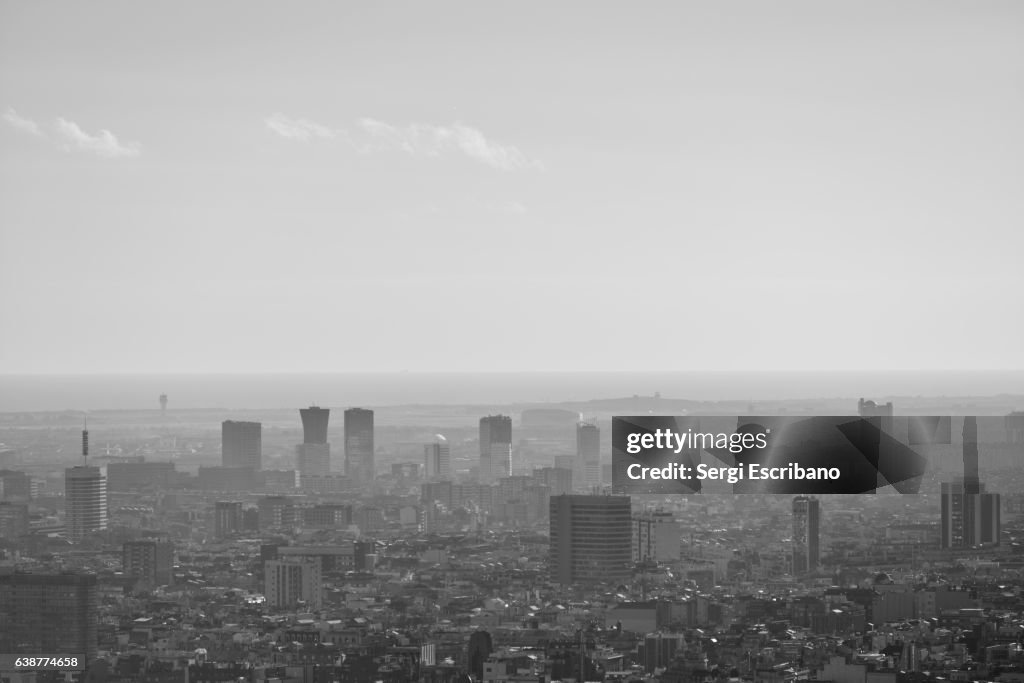 Air pollution over the city of Barcelona