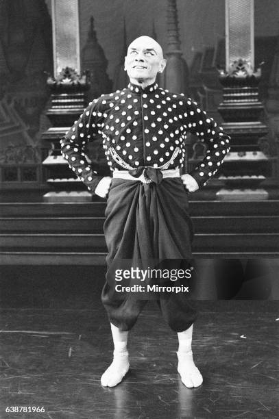 Yul Brynner, Actor at the London Palladium Theatre, 22nd August 1980. The King of Siam is in triumphant form these days, Actor Yul Brynner has...