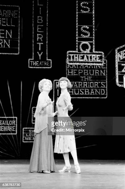 Jill Gascoine, stars as Dorothy Brock in the West End musical 42nd Street, which opened in April 1987 at The Theatre Royal Drury Lane in London. Seen...