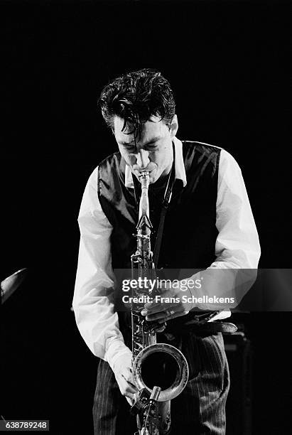 Yuri Honing, tenor saxophone, performs on January 15th 1995 at the BIM huis in Amsterdam, Netherlands.