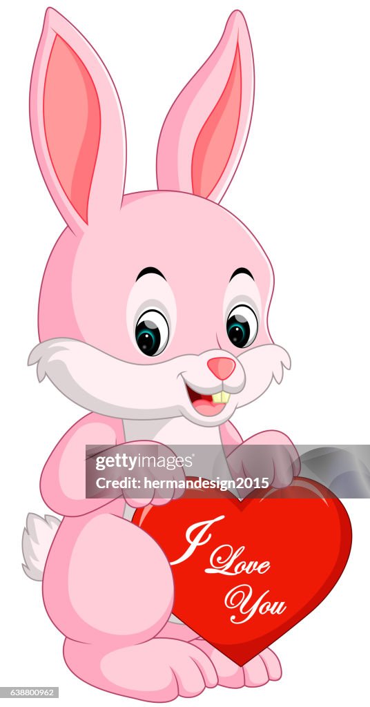 Love Inc Rabbit Rabbit Cartoon With Love High-Res Vector Graphic - Getty Images