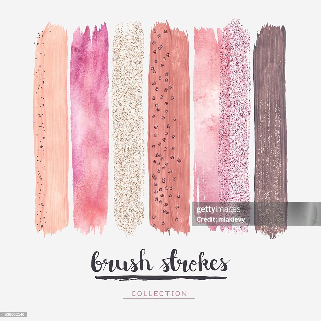 Brush strokes glitter collection