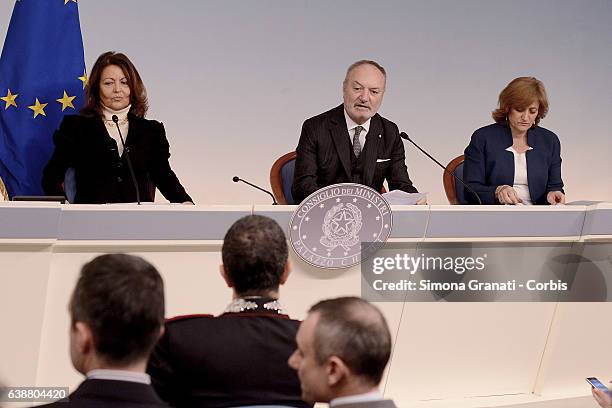 Anna Nardini, Councillor of the Government, the Secretary-General of Presidency of the Council Paolo Aquilanti and President of the Union of Italian...