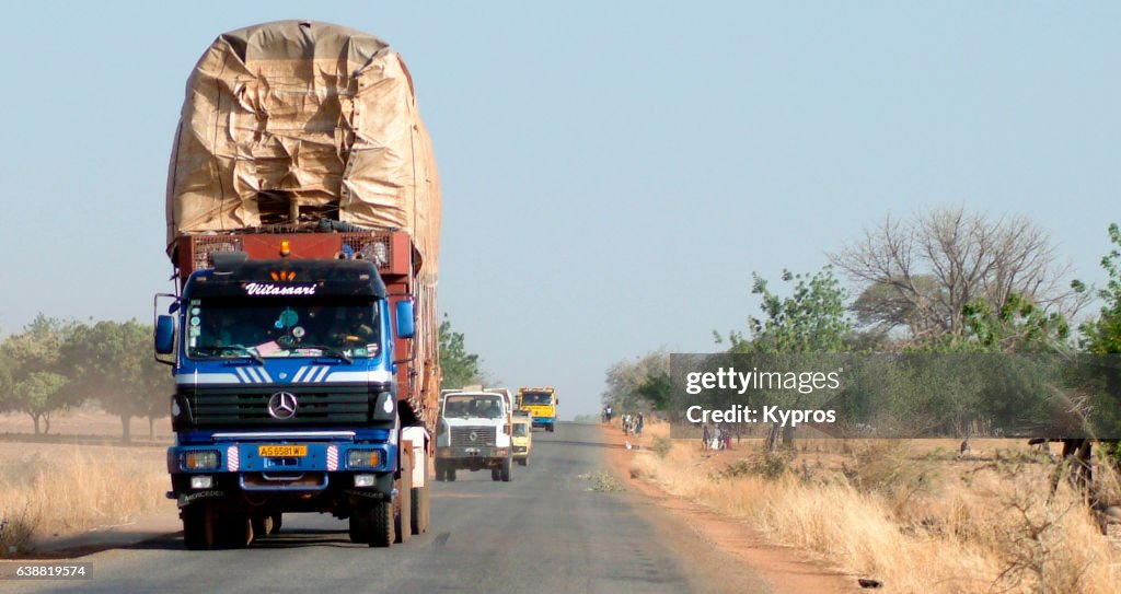 Africa Burkina Faso Ouagadougou View Of Overloaded African Lorry High-Res  Stock Photo - Getty Images