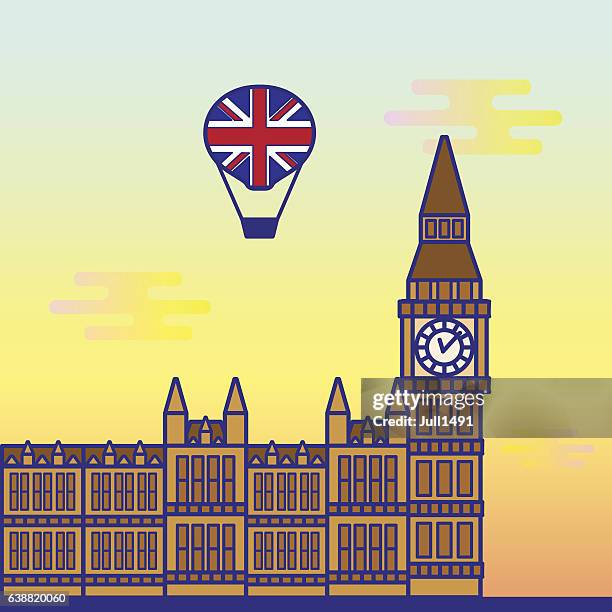 big ben in london. vector - property development uk stock illustrations