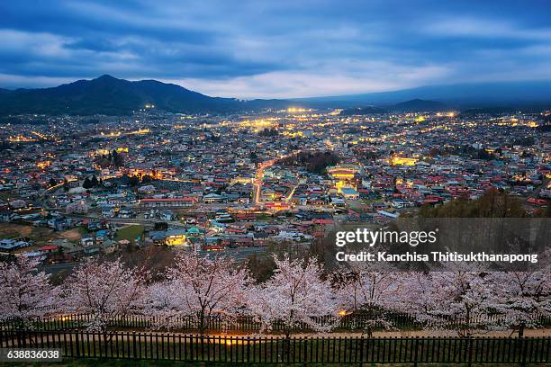 city in japan - cherry blossom in full bloom in tokyo fotografías e imágenes de stock