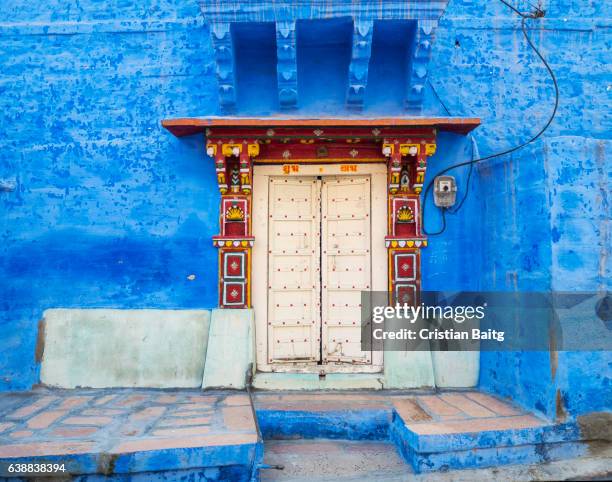 blue house in jodhpur india - jodhpur 個照片及圖片檔