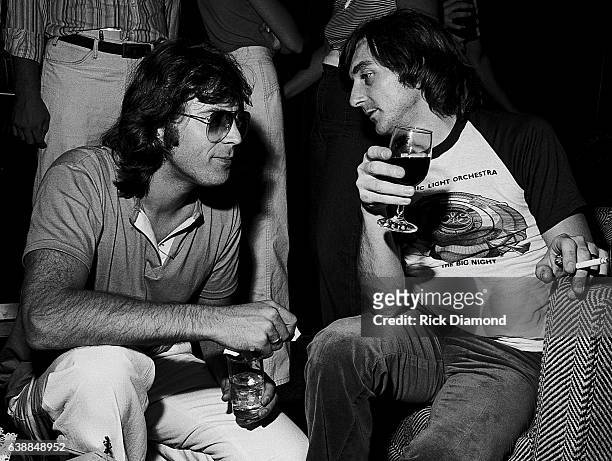 Richard Tandy of ELO and guest attend press reception at the Peachtree Plaza in Atlanta Georgia, July 06, 1978
