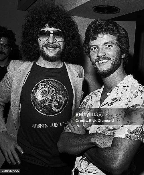 Jeff Lynne of ELO and guest attend press reception at the Peachtree Plaza in Atlanta Georgia, July 06, 1978