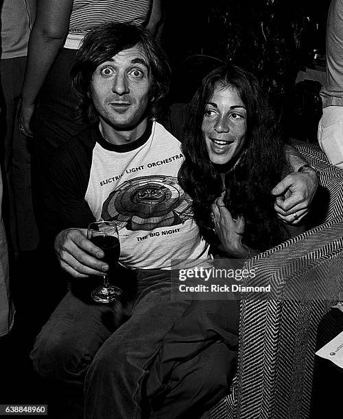 Richard Tandy of ELO and guest attend a press reception at the Peachtree Plaza in Atlanta Georgia, July 06, 1978