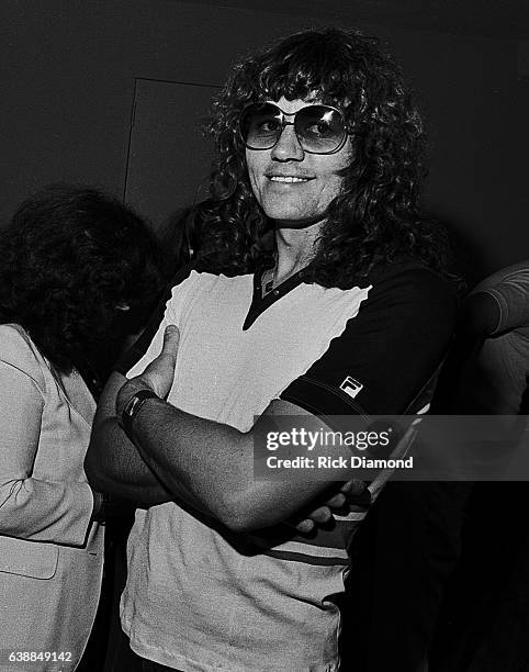 Bev Bevan of ELO press reception at the Peachtree Plaza in Atlanta Georgia, July 06, 1978