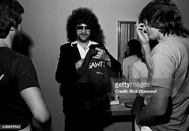 Jeff Lynne of ELO and guests attend press reception at the Peachtree Plaza in Atlanta Georgia, July 06, 1978