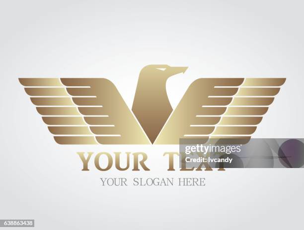 eagle-symbol  - eagle wing tattoos stock-grafiken, -clipart, -cartoons und -symbole