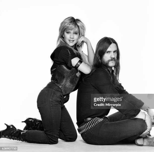 Samantha Fox, Glamour model , and Lemmy, musician, singer and songwriter who founded and fronts heavy metal rock band Motorhead, Studio Pix, 23rd...