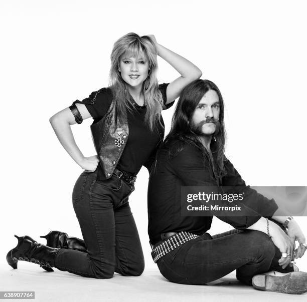 Samantha Fox, Glamour model , and Lemmy, musician, singer and songwriter who founded and fronts heavy metal rock band Motorhead, Studio Pix, 23rd...