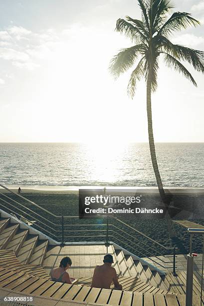"puerto naos" beach (isle of la palma. canary islands) - puerto naos stock pictures, royalty-free photos & images