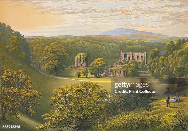 Furness Abbey', c1880, . From The Ruined Abbeys of Britain by Frederick Ross. [William Mackenzie, London, 1897] Artist Alexander Francis Lydon.