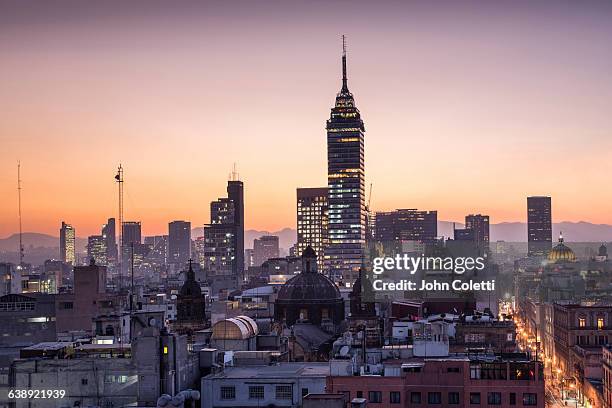 mexico city, mexico - views of mexico city 1 year after september 19th earthquake stockfoto's en -beelden