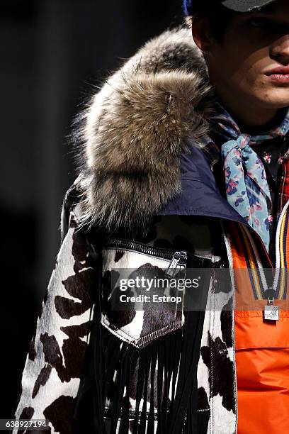 Detail at the Dsquared2 show during Milan Men's Fashion Week Fall/Winter 2017/18 on January 15, 2017 in Milan, Italy.