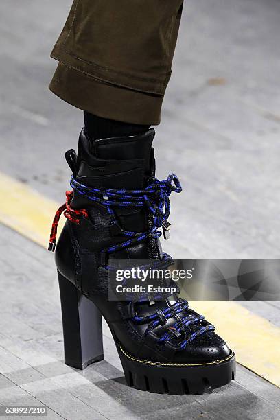 Shoe detail at the Dsquared2 show during Milan Men's Fashion Week Fall/Winter 2017/18 on January 15, 2017 in Milan, Italy.