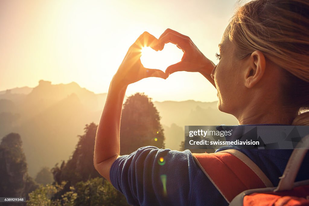 Young woman loving nature