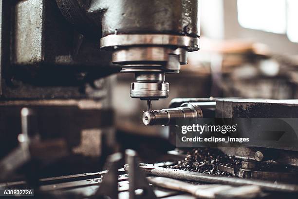 high-speed drill machine - cnc maschine stock pictures, royalty-free photos & images