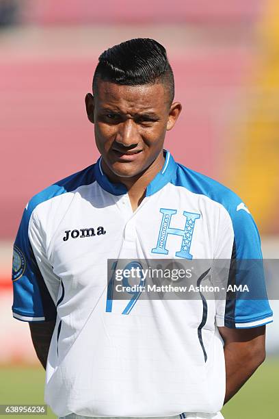 Luis Garrido of Honduras during the Copa Centroamericana 2017 tournament between El Salvador and Honduras at Estadio Rommel Fernandez on January 15,...