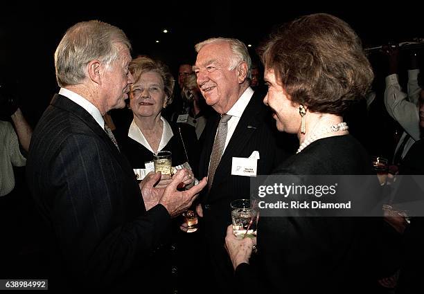 Atlanta - Circa October 1994: Mary Elizabeth Maxwell Cronkite, Former CBS News Anchor Walter Cronkite, Former President Jimmy Carter and Former First...