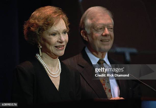 Atlanta - Circa October 1994; Former First Lady Rosalynn Carter and Jimmy Carter attend Former President Jimmy Carter surprise 70th. Birthday party...