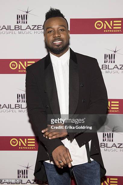 VaShawn Mitchell attends the BMI Trailblazers of Gospel Honors at Rialto Center for the Arts on January 14, 2017 in Atlanta, Georgia.