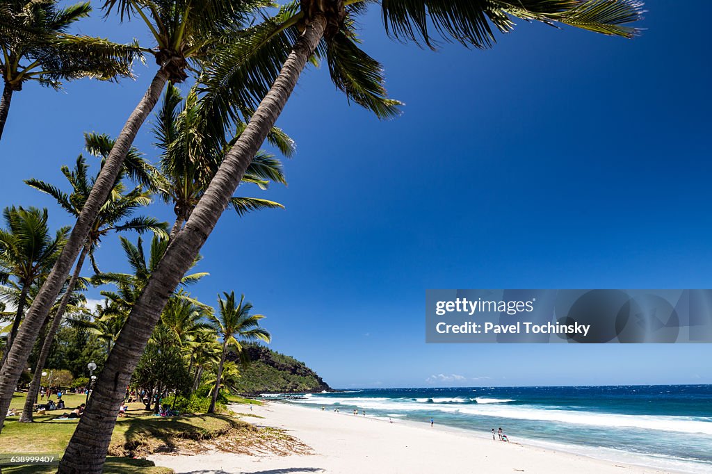 Grande Anse - popular tropical beach in Réunion