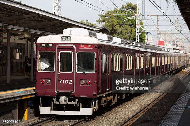 hankyu kobe main line in hyogo prefecture, japan - região de kinki imagens e fotografias de stock