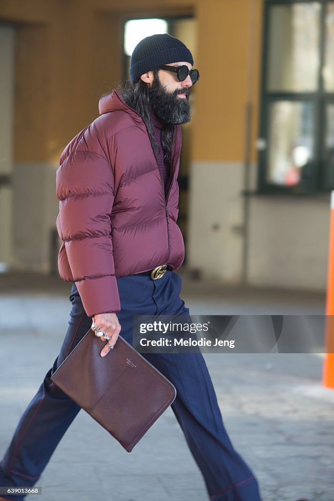 Street Style: January 16 - Milan Men's Fashion Week Fall/Winter 2017/18