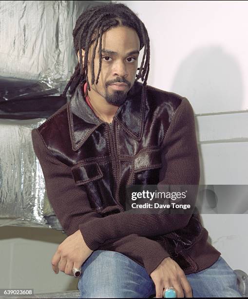 American musician and producer Bilal, portrait, London, 2001.