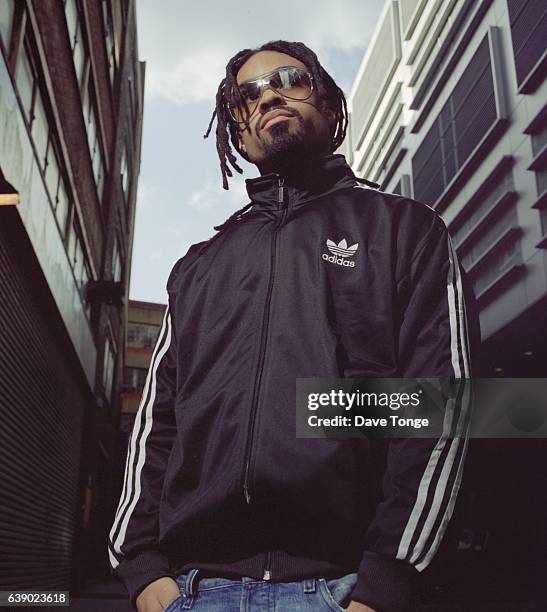 American musician and producer Bilal, portrait, London, 2001.