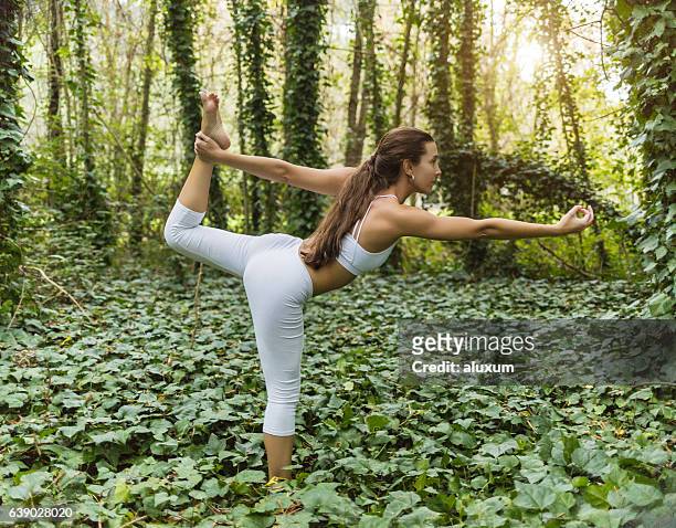 lord of the dance pose in nature - lord of the dance pose stock pictures, royalty-free photos & images
