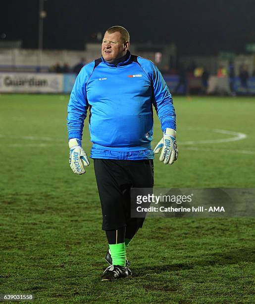 Wayne Shaw of Sutton United during The Emirates FA Cup Third Round Replay match between AFC Wimbledon and Sutton United at The Cherry Red Records...