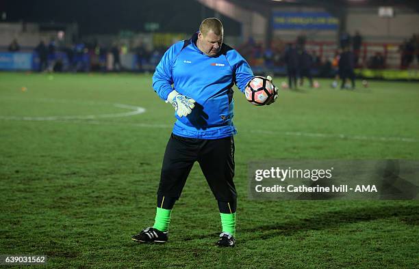 Wayne Shaw of Sutton United during The Emirates FA Cup Third Round Replay match between AFC Wimbledon and Sutton United at The Cherry Red Records...