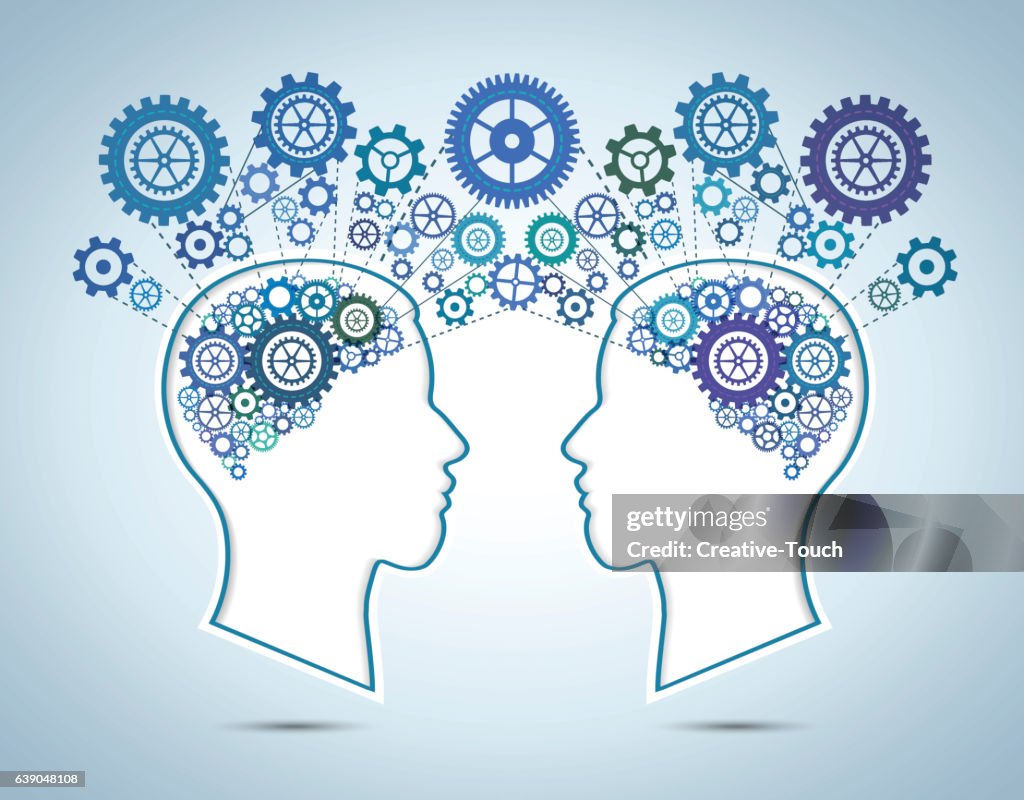 Brain Communication Guide Human Brain And Communication Concept High-Res Vector Graphic - Getty ...