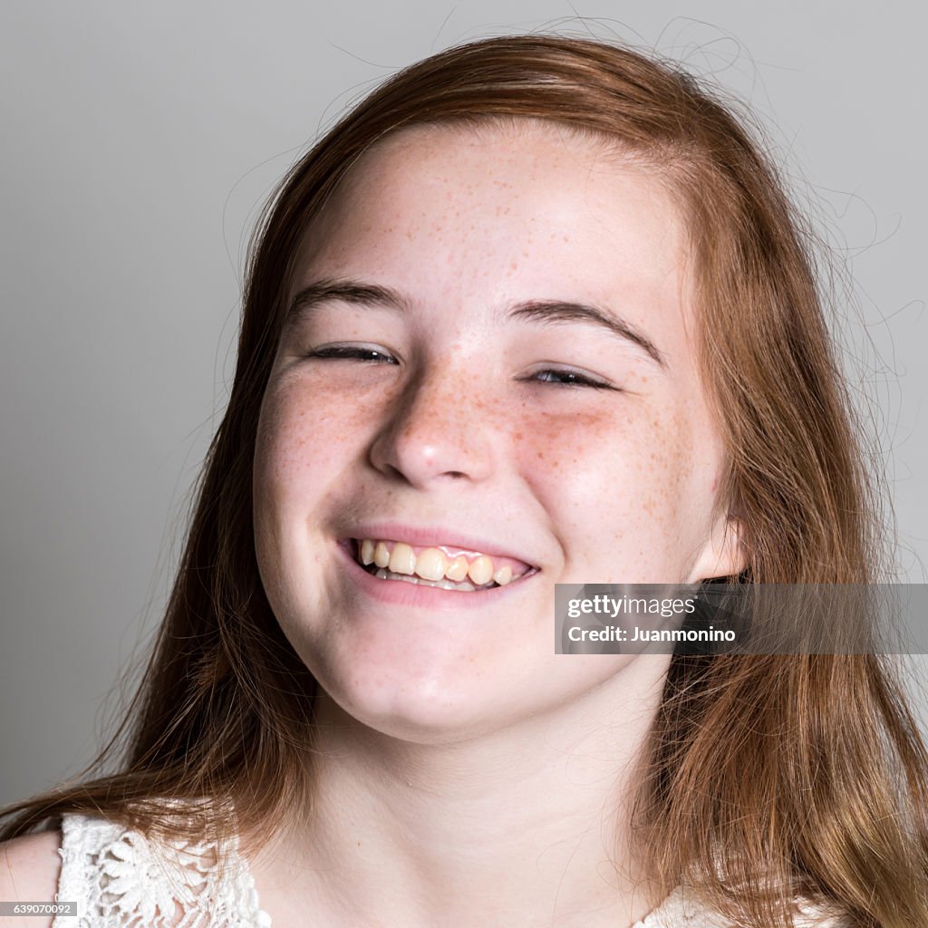 Smiling teenage girl